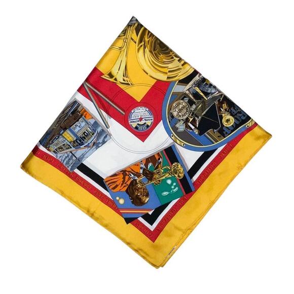 HERMES Silk Scarf  "New Orelans" by Loïc Dubigeon 90cm Carre with Paper Bag - Picture 10 of 16